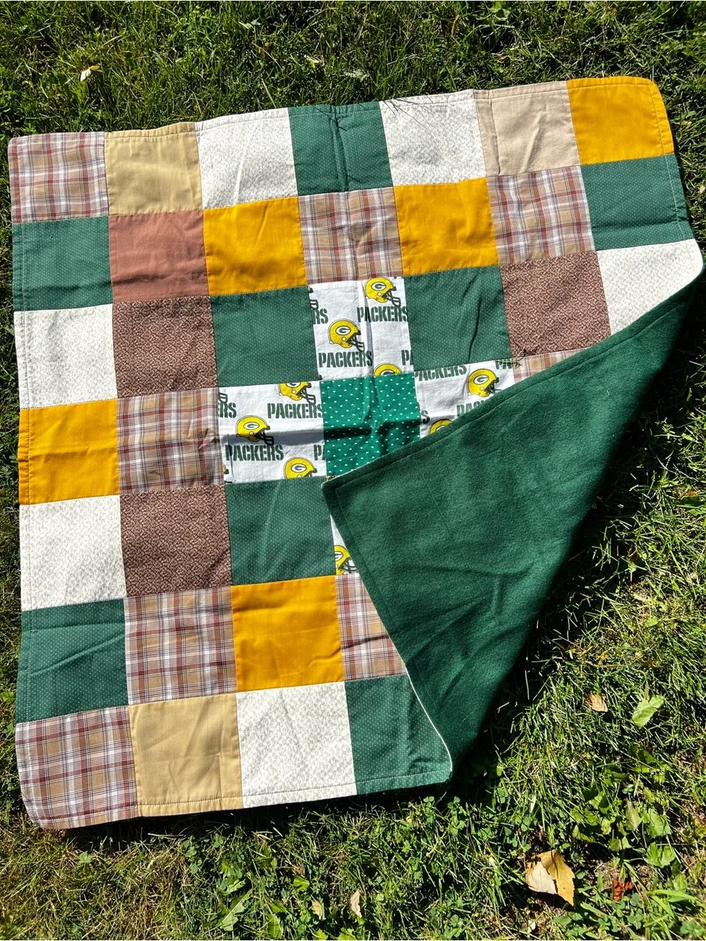 Handmade Green Bay Packers Baby Quilt